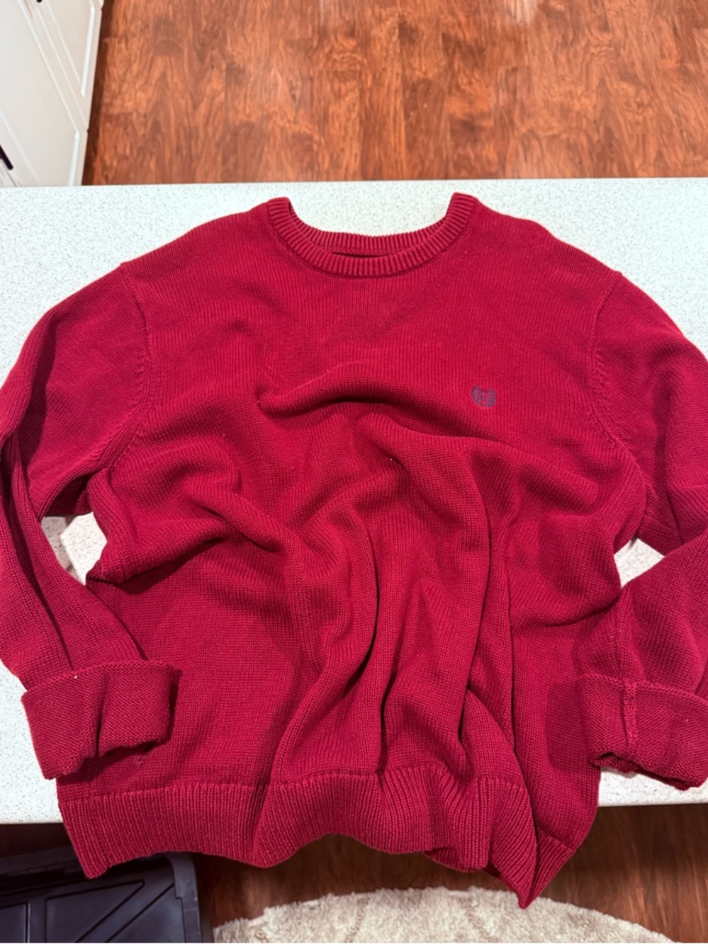Chaps Women's Crewneck Sweater in Burgundy
